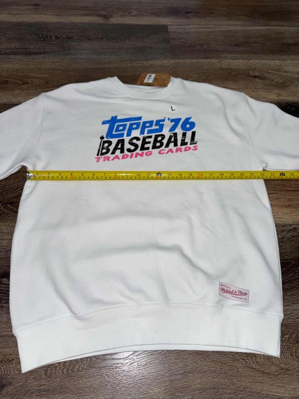 NWT⚾️Topps Heritage White Baseball 76 Trading Cards Crewneck Size L - Picture 11 of 14